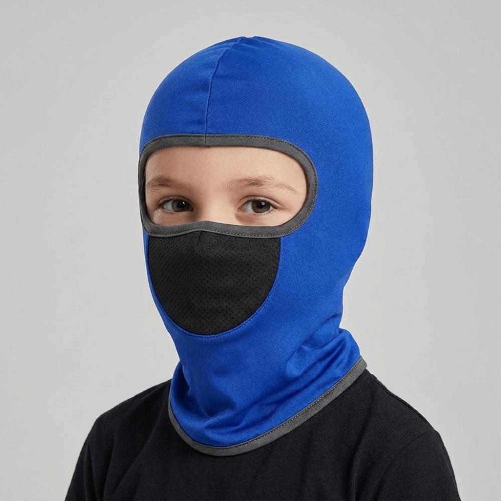 Ice Silk Sun Protection Mask Adjustable Sunscreen Full Face Cover Children Balaclava Hat  Summer