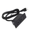 Conference Recessed Power Strip Table Furniture Outlet 2 AC Sockets 2 USB Ports 1.5m Cord