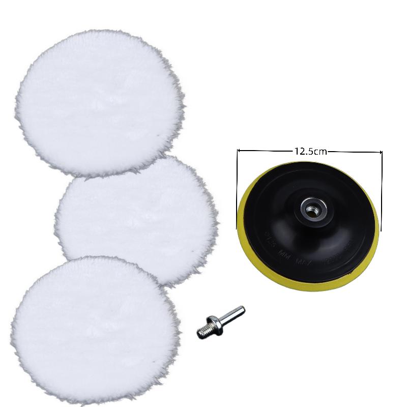 5/7Pcs 3/4/5/6/7 Inches Soft And Reusable Polishing Pads Car Buffing Wool Wheel Mop Kits For Car Polisher Drill Accessories