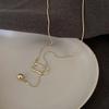 Cold Wind Silver Geometric Necklace Female Niche Design Simple High-end Long Sweater Chain Accessories Neck Chain