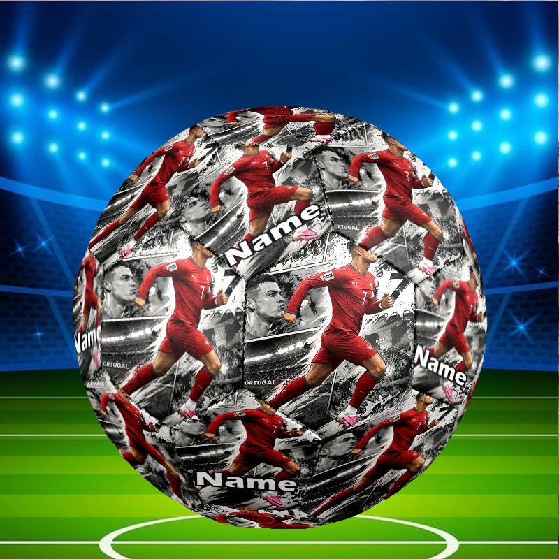 Custom Name Personalized Cristiano Ronaldo-A Print Size 5 Soccer Ball Training & Match Football, for Team, Kicking, Gift for Football Enthusiasts