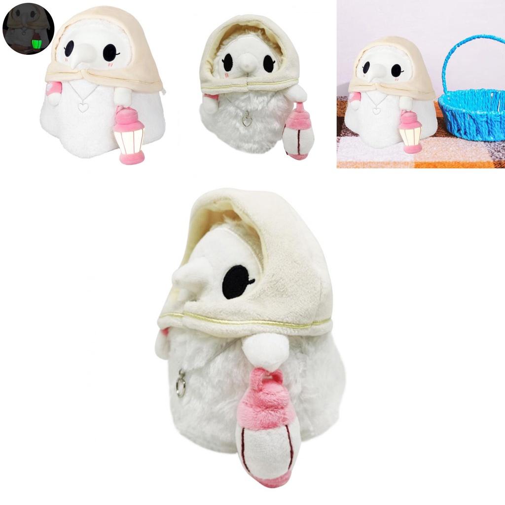 Adorable Doctor Nurse Schnabel Plush Toy With Luminous Lantern For Halloween Celebration