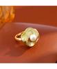 2025 New Enamel Dripping Oil Camellia Pearl Ring, Women's Fashion Ring, Light Luxury Temperament High-end Ring, Adjustable Ring