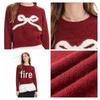 MJ Style Women's Bowknot Round Neck Knit Sweater