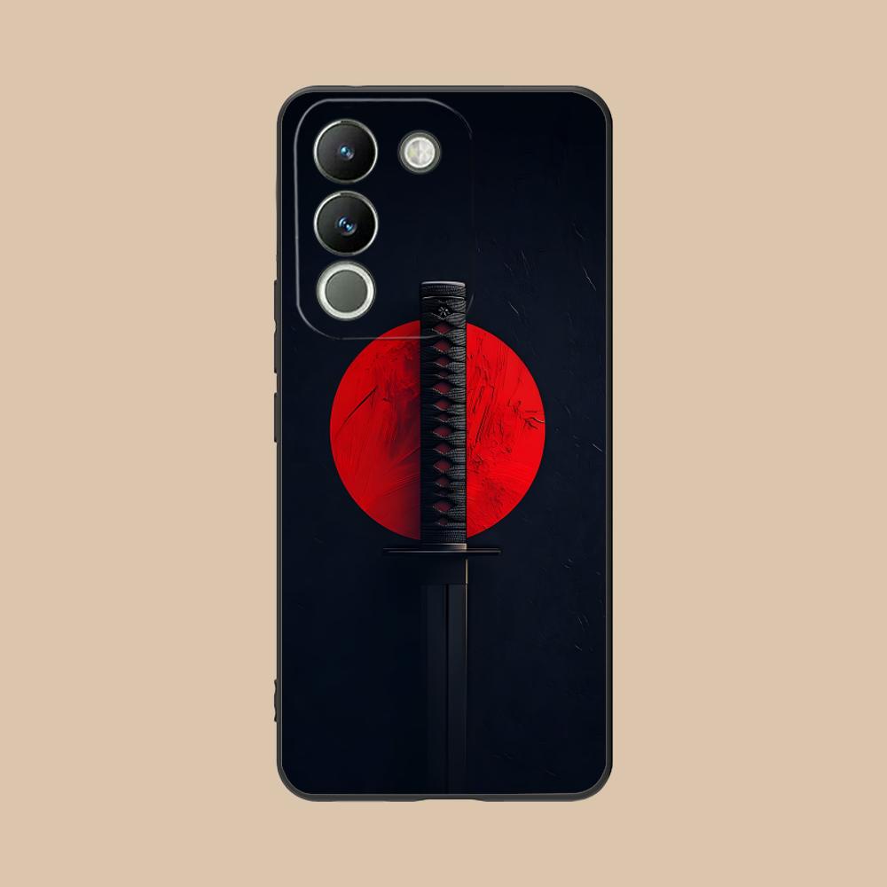 Katana Samurai Ronin Sakura Phone Case for VIVO V60 V50 V40 V30 V29 V27 V25 V23 Pro Lite 5G Colorful Printing Cover Pretty Cover