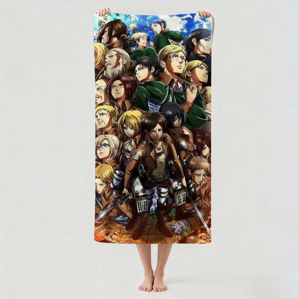 Adventure Anime A-Attack On A-Anime T-Titans Towel Drying Bath Towel Applicable To Light Swimming Camping Yoga Beach Out