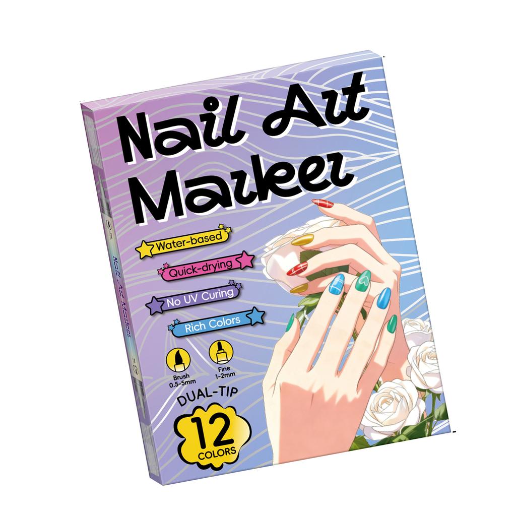 1Box Creative DIY Nail Art Tool Nail Point Graffiti Dotting Pen for Creative Expression Waterproof Quick Dry Fine Tip