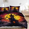 3pcs Halloween Decor Duvet Cover Set, Cover For Bedroom Guest Room (1 Duvet Cover + 2 Pillowcase, Without Quilt),  yy250922235