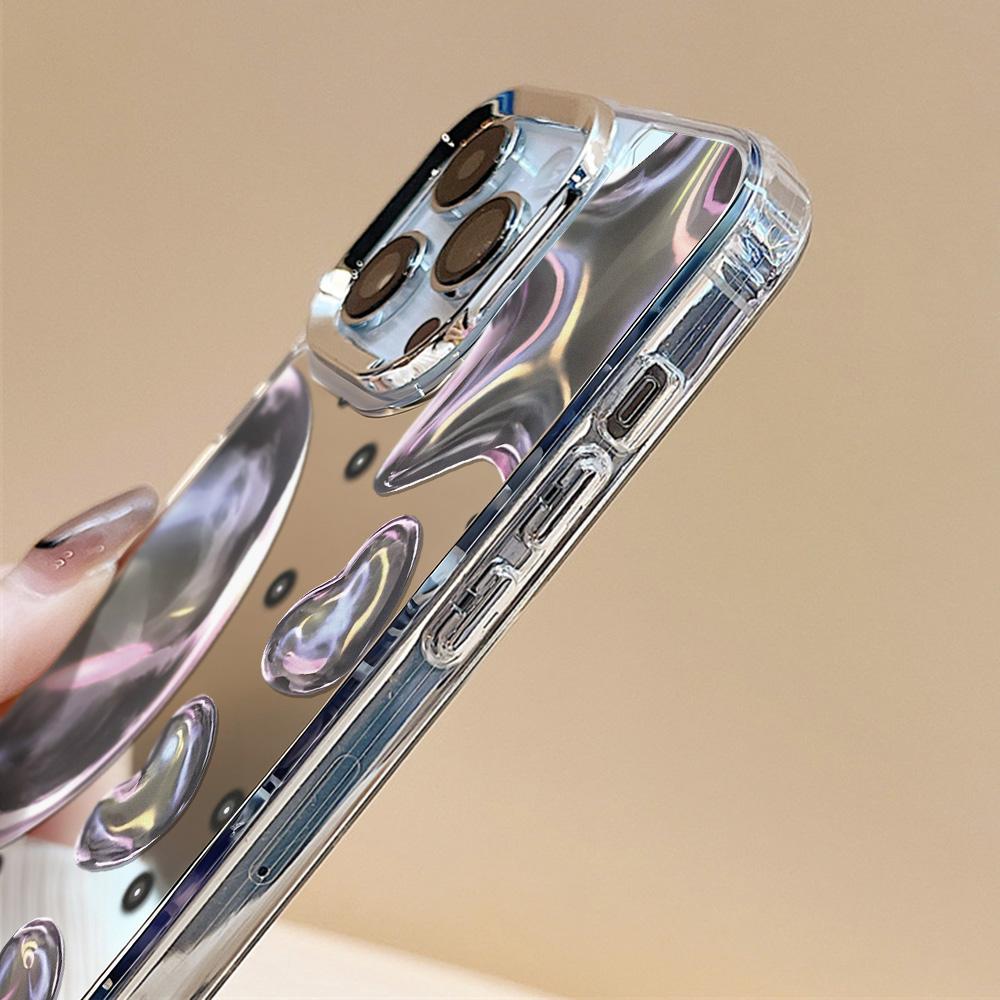 Love Makeup Mirror Phone Case For iPhone 17 Case iPhone 16 Pro Max 11 15 14 13 12 17 Pro Max 16e 17E Plus Air Silicone Cover