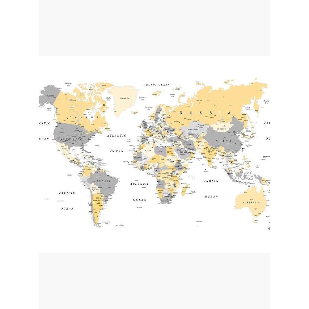 Tapestry map of the world and 75x100