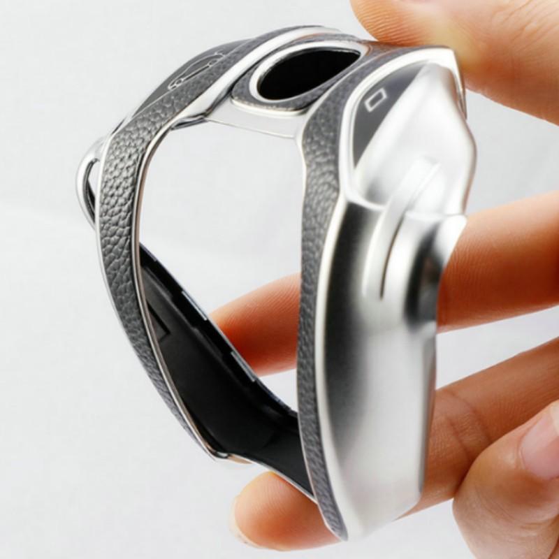 Neue Design Leder Led-anzeige Auto Schlüssel Fall Abdeckung Für BMW 5 7 Serie G12 G11 G30 G32 G31 i8 i12 I15 G01 X3 G02 X4 G05 X5 G07 X7 Auto Tasche