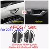 Dashboard Panel Strip / Pillar A Air Outlet / Water Cup Cover Trim Carbon Fiber Accessories For Hyundai Tucson NX4  -