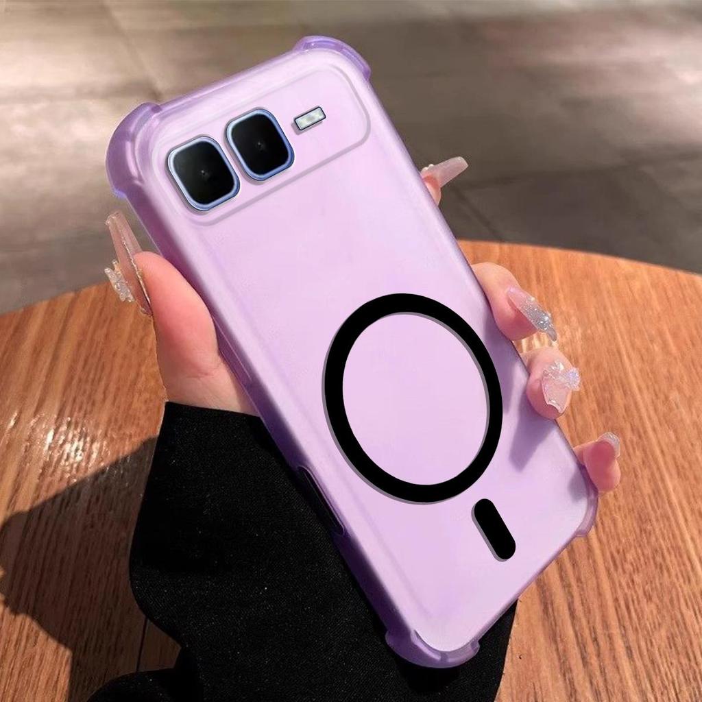 DIY Magnetic Ring Jelly Case for infinix SMART 10 Plus Anti-Drop 4-Corner Airbag Protection