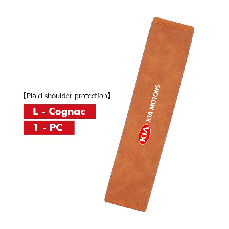 CNR2 For KIA Leather Car Seat Belt Shoulder Pad Shoulder Strap Protection Pad Sorento Stinger Soul Spectra Niro Cadenza Sephia