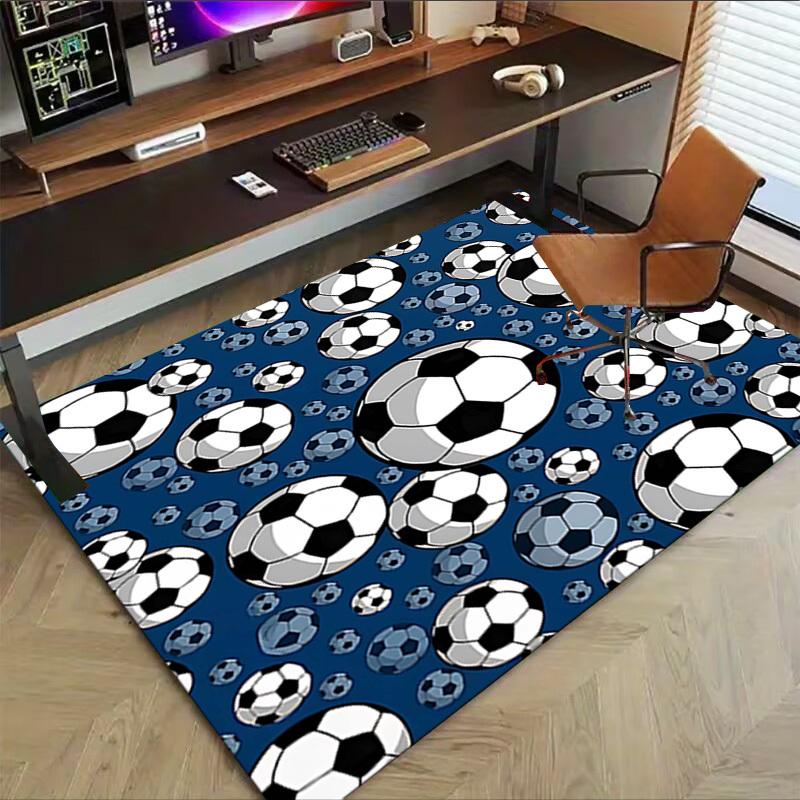 1PC soccer ball Extra Large Non Slip Floor carpet, Office, family, bedroom, Studio Large Area Rug Indoor Rugs, Vibrant Colors
