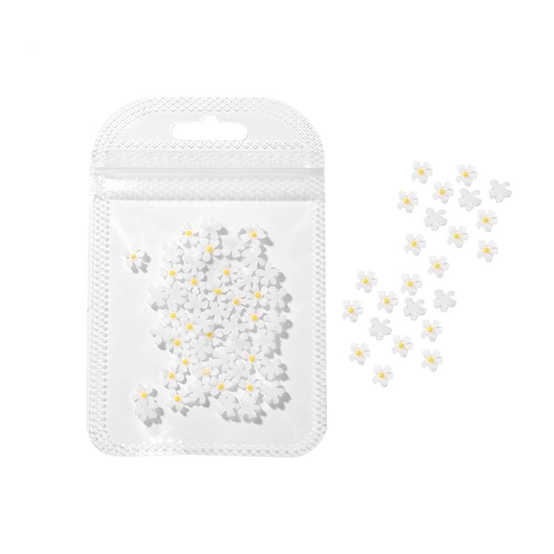 Fresh Summer Flower Nail Art Simple 3D Resin for Stylish Nails Flower Nail Art Summer Fresh Simple Little Flower Nail Decoration