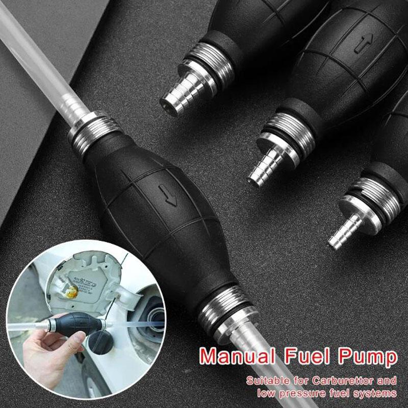 Hand Fuel Pump Line Rubber Aluminum Hand Primer Bulb diesel oil transfer petrol for Car Boat Marine Outboard 6mm/8mm/10mm/12mm