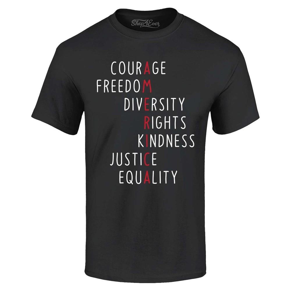 America Courage Diversity Kindness Equality T-shirt 4th of July Shirt