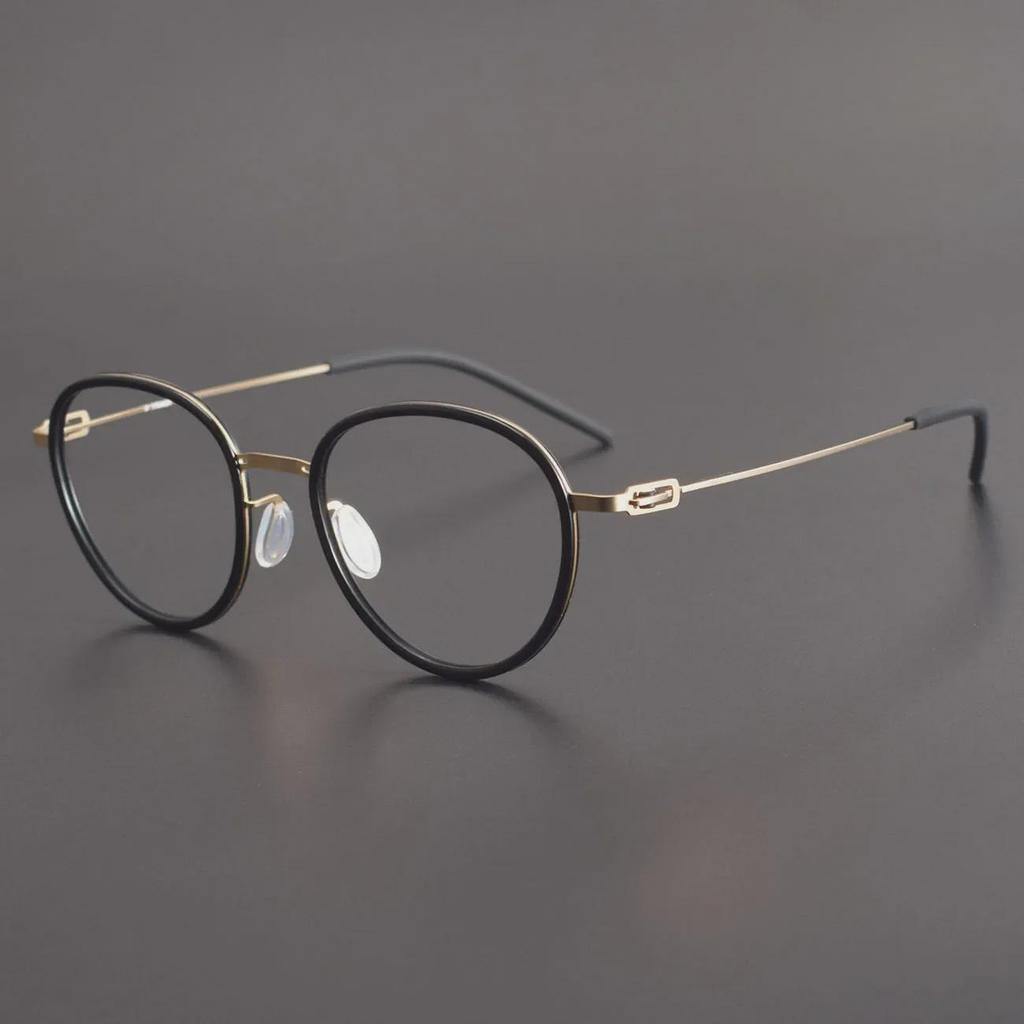 Unisex L1043 Ultra-Light Pure Titanium Glasses Frame - Minimalist Casual Style, Suitable for Prescription Lenses.