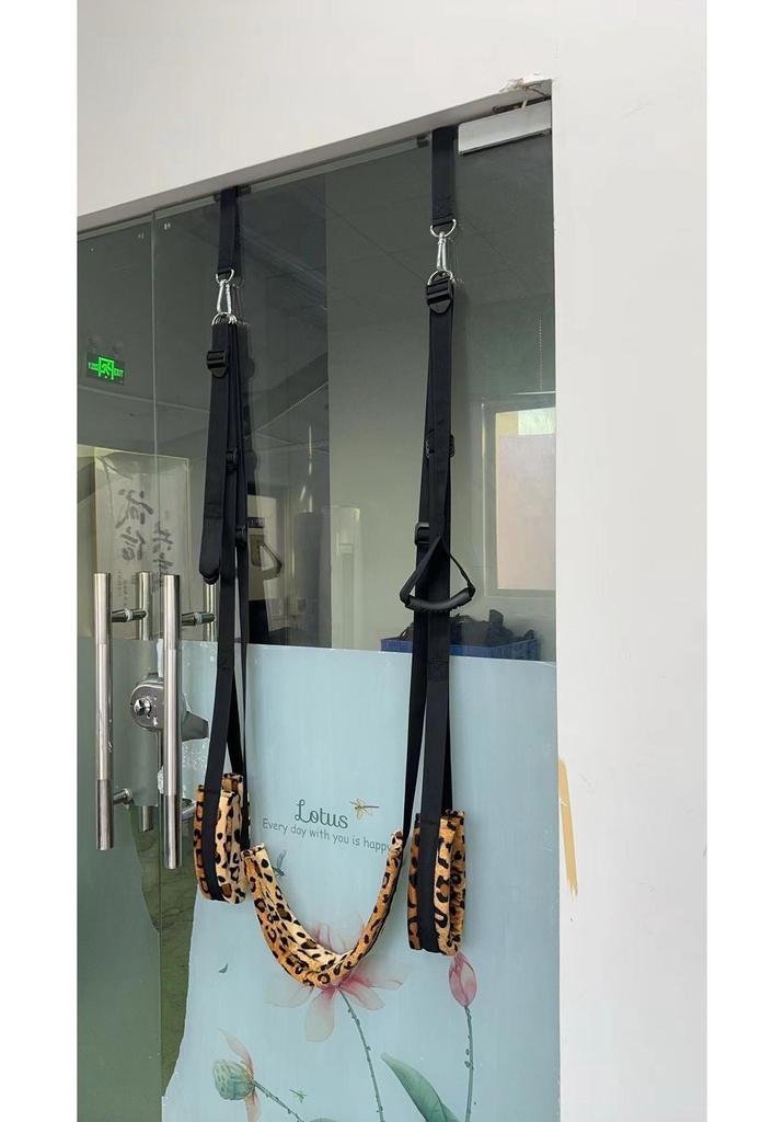 Upgraded SM Leopard Print Swing for Adults - Doorway Sex Seat Toy