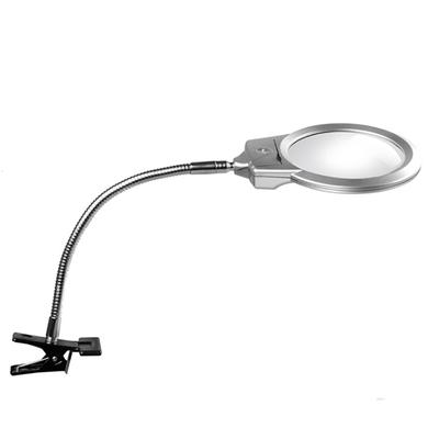 Lupe Schreibtischlampe Helle LED beleuchtete Schwanenhalslupe mit Klemme