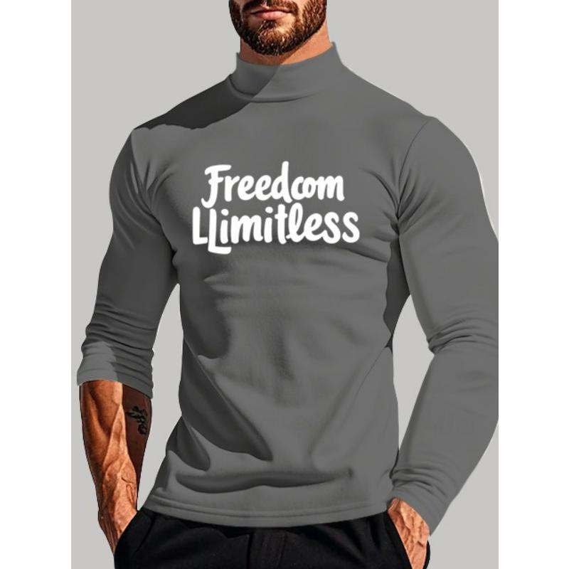 Men s Polyester Mock Neck Long Sleeve Shirt, Ideal for Travel & Outdoor Trip S