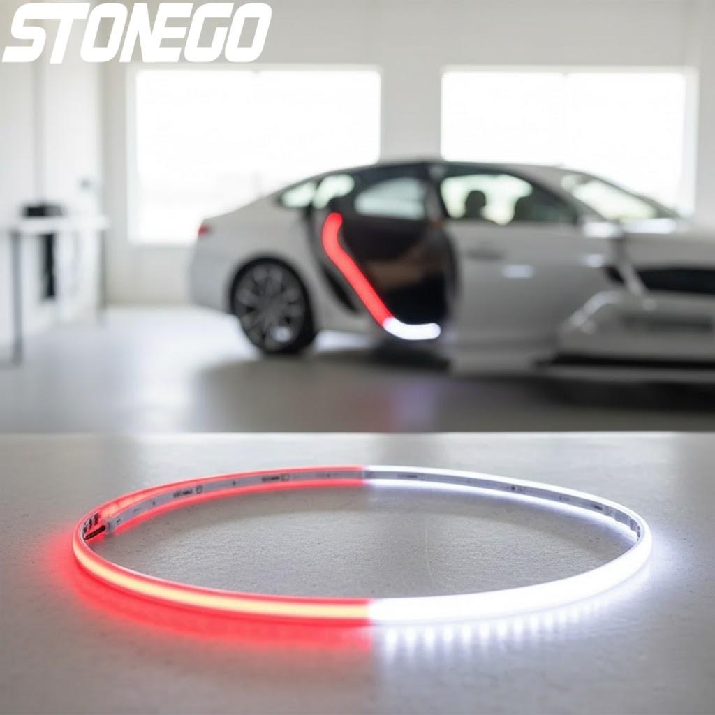 LED Strip Car Door Warning Light 120cm Ambient Atmosphere Lamp Welcome Decoration Auto Safety Accessories For Cars