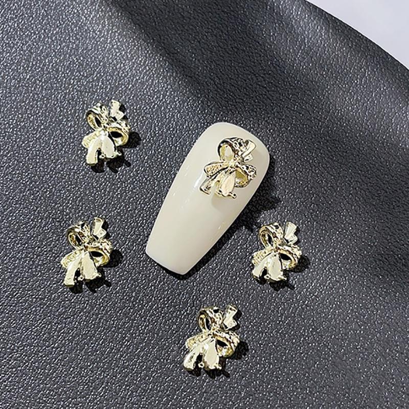 10Pcs Luxury Kawaii Bow Nail Art Charms 3D Alloy Bow Tie Jewelry Nail  Decoration Diy Accessories