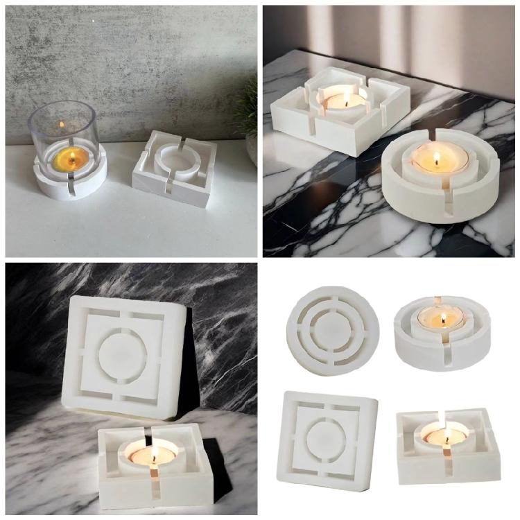 Home Decors Candlestick Epoxy Moulds Resin Art Candlestick Silicone Mould Candle Hodler Mold for Party Decorations