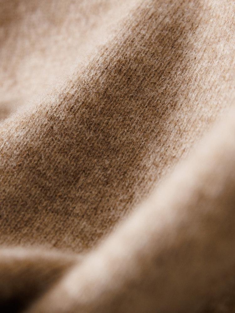 Women's 2026 Cashmere Knit High Neck Sweater - Autumn/Winter Short Top