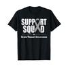 Support Squad Brain Tumor Awareness Cancer Gray Ribbon T Shirt
