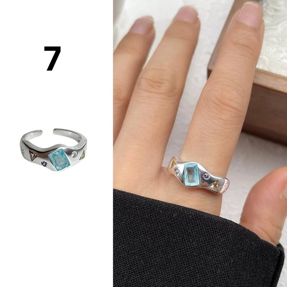 Irregular Shape Crystal Ring Minimalist Handmade Opal Ring Fashionable Gemstone Ring Girls Gift