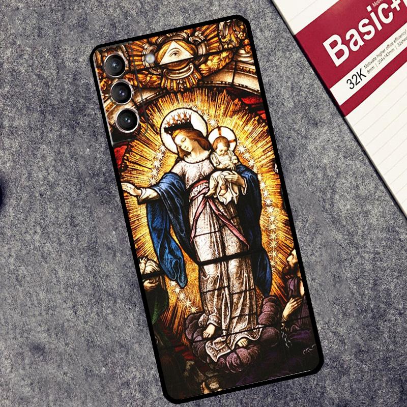 Virgin Mary Christian Case For Samsung Galaxy S24 S22 S23 Ultra Note 20 S9 S10 Note 10 Plus S20 FE S21 FE Cover