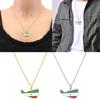 Stainless Steel Somaliland Map Pendant Retro Necklaces National Style Flag Map Dripping Oil Clavicle Chain Jewelry Gift