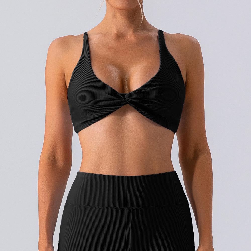 

Эластичный спортивный бюстгальтер-майка XL чёрный