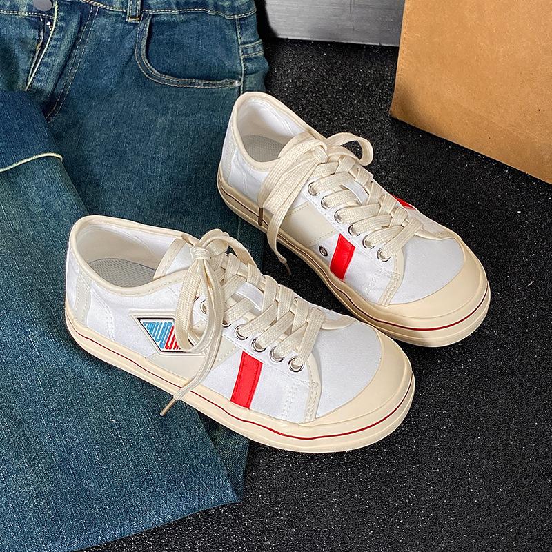 Dopamine color matching platform canvas shoes women's 2025 new fashion versatile comfortable breathable sports and leisure shoes