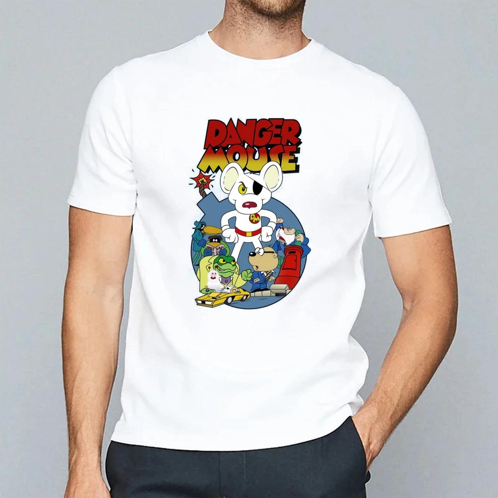 Danger Mouse T-Shirt tshirt DM Penfold Baron Greenback TV Cartoon UK Retro Tee 2XL