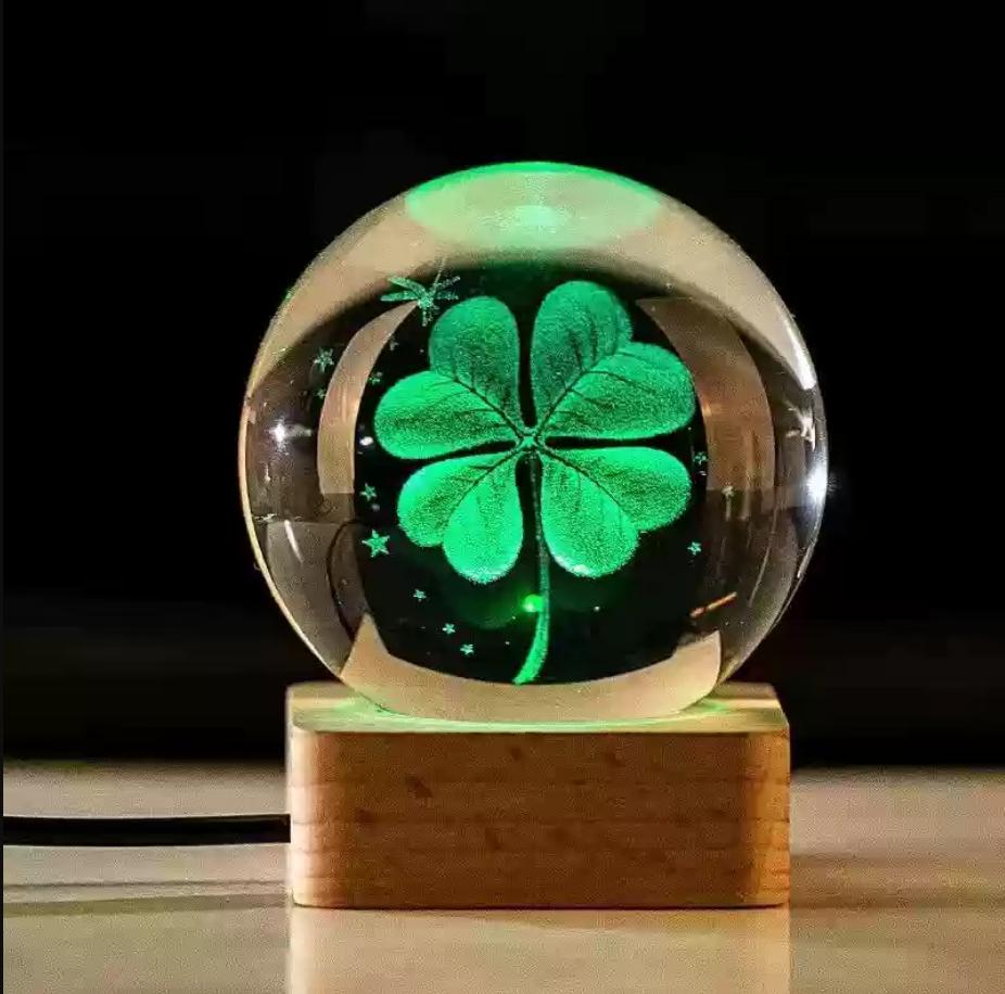 Valentinstag dekorative Lampe 3D Kristallkugel leuchtende LED Nachtlicht Schlafzimmer Dekor Galaxie Mond Nachtlampe Geschenk für Kinderpaar