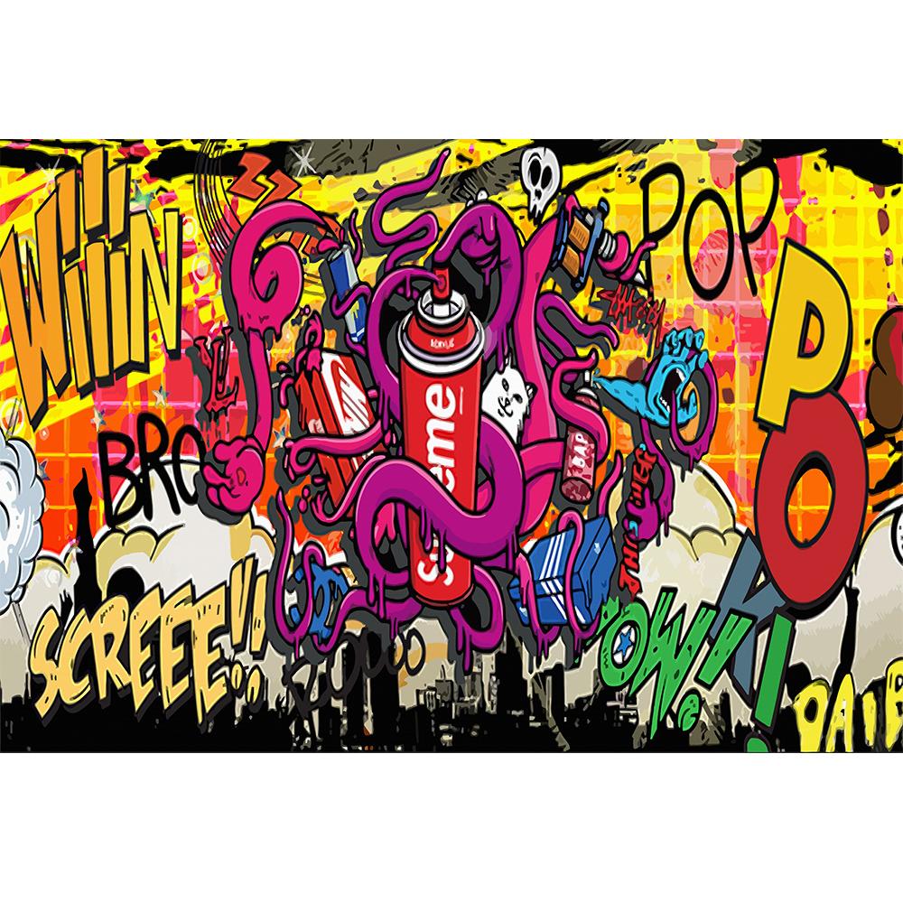 3d Creative Graffiti Wall Mural Cool Graffiti Wallpaper Bedroom Living Room Sports Gym Graffiti Wall Paper