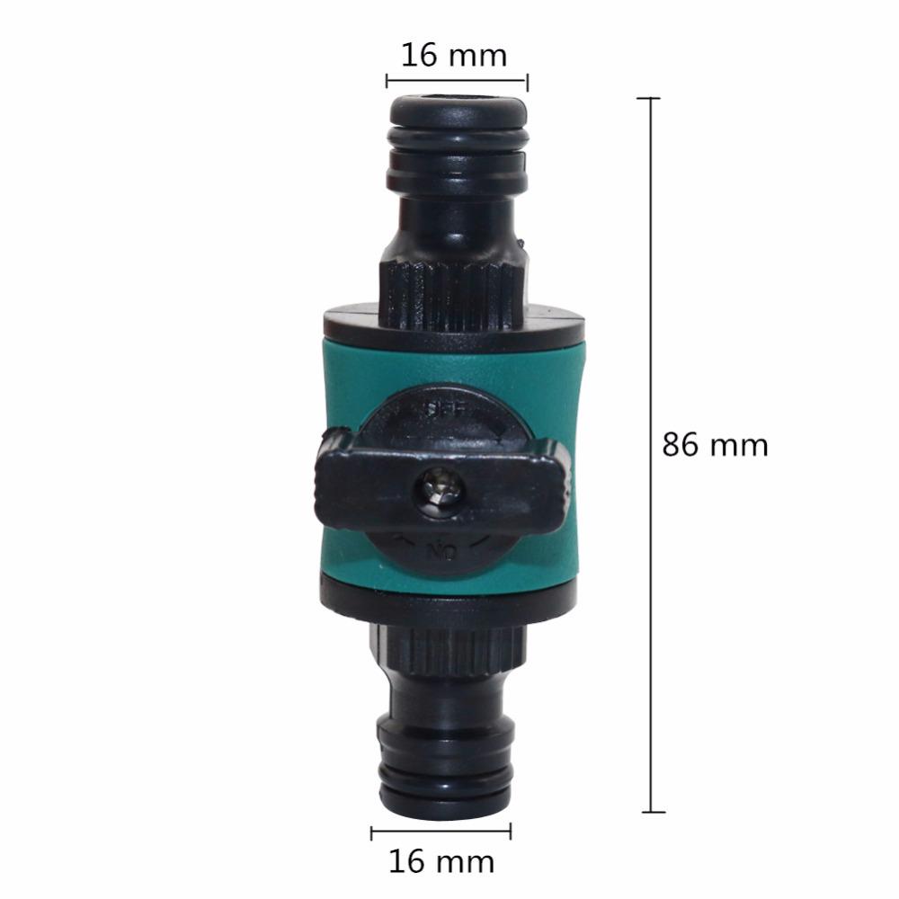 Plastic Valve 16mm Quick Connector 3/4" Female Thread 3/4" Male Thread Agriculture Garden Watering Prolong Hose Adapter Switch