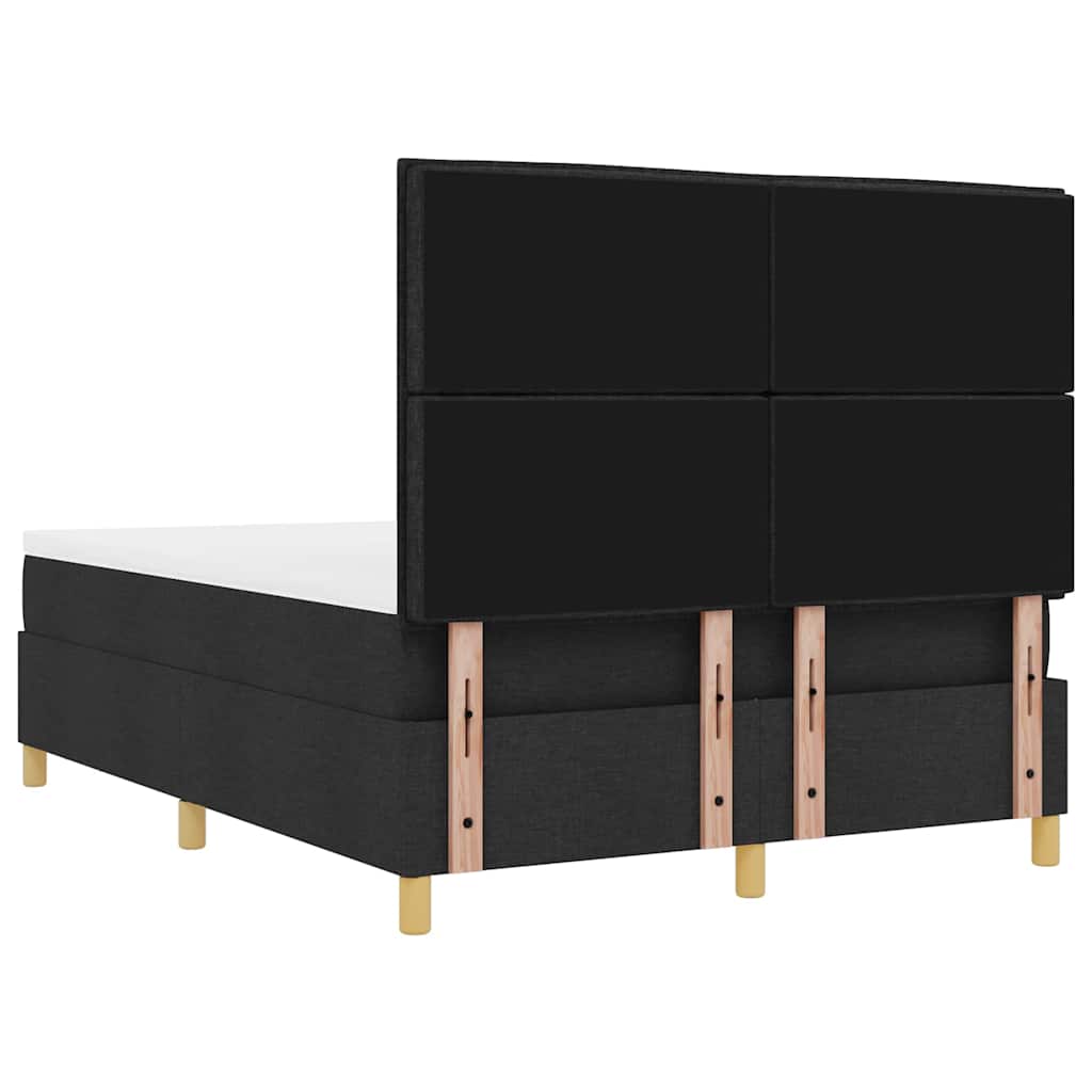 Box spring Bed with Headboard Black 190 x 140 cm Fabric