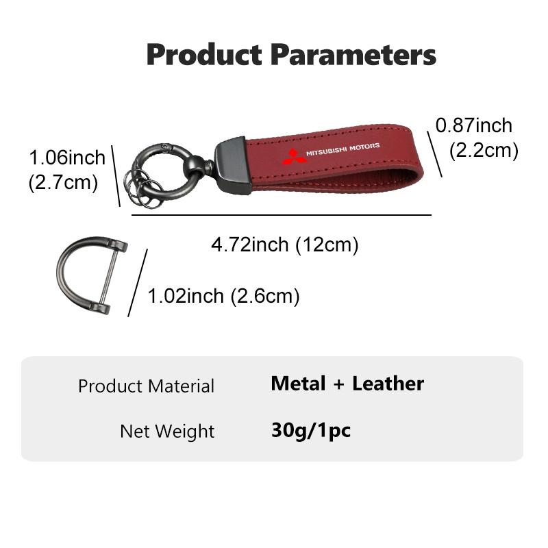 cxytvd1 Leather Simple Unisex Auto Logo Keychain Key Ring Chain Holder For Mitsubishi Outlander Lancer L200 ASX Pajero Grandis Eclipse