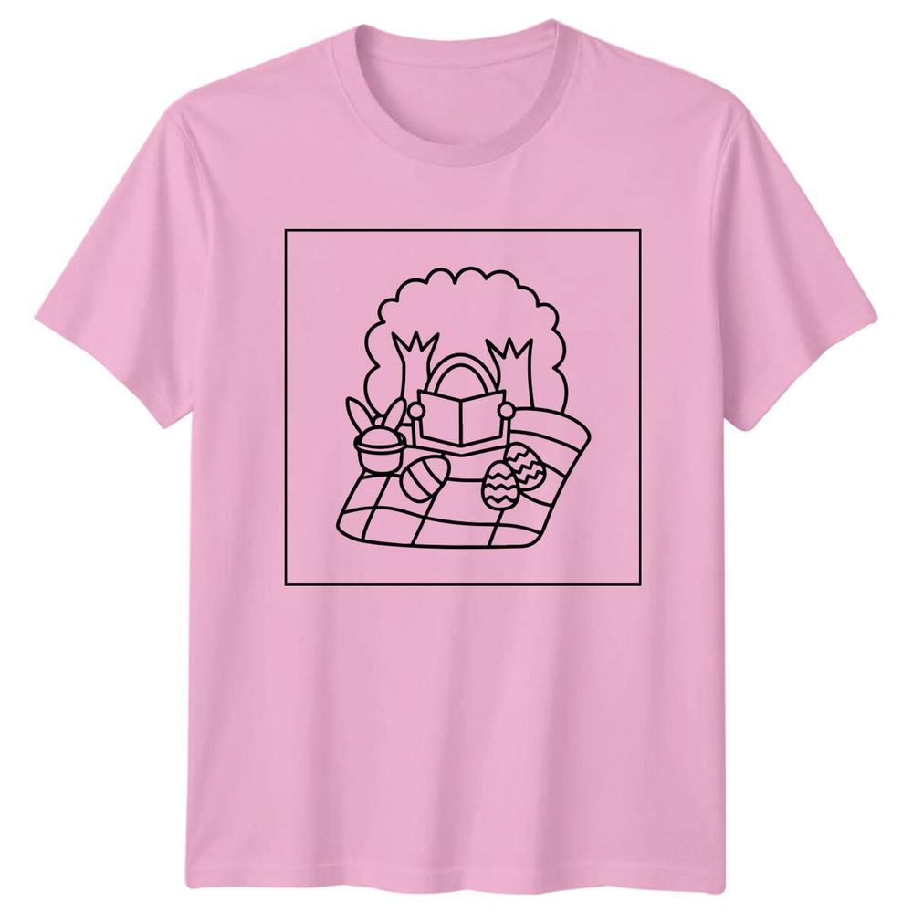 Easter Picnic Graphic Ladies TShirt Holiday Unisex Tee Top