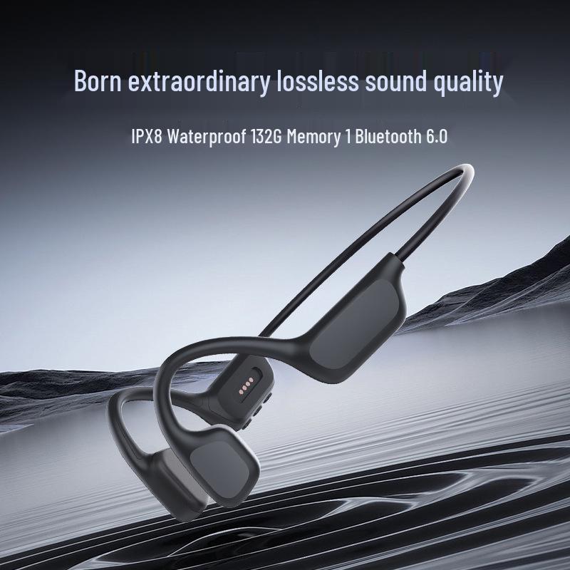 Long-Lasting Bluetooth Bone Conduction Headphones for Sport & Swimming – Open Ear, Noise Cancelling