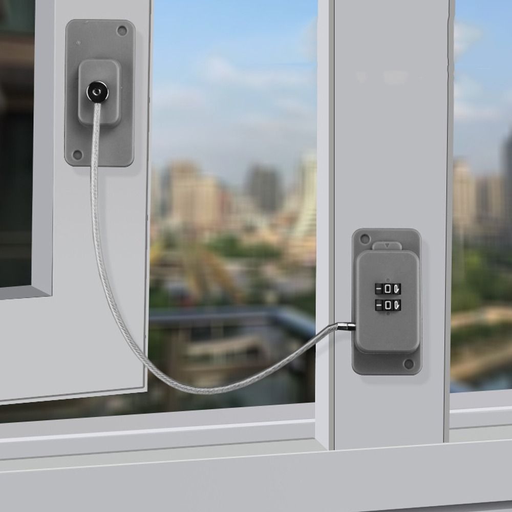 Anti-pinch Hand Refrigerator Door Coded Lock No Drilling Window Digital Password Lock  for Home