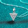 Real Pass Diamond Test Triunghi Moissanite 1CT Colier Pandantiv pentru femei Argint 925 Aur alb de 18K Never Fade Bijuterii de lux
