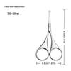 Stainless Steel Eyebrow & Nose Hair Trimmer Scissors with Round Head
