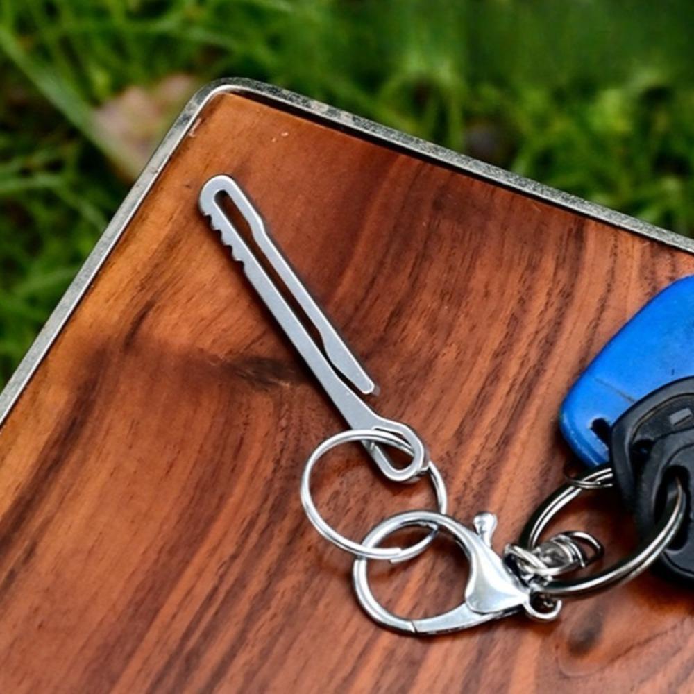 Stainless Steel Quick-Release Key Holder Outdoor Portable Waist Clip Carabiner for Hanging Tools Keys Durable Utility Accessory