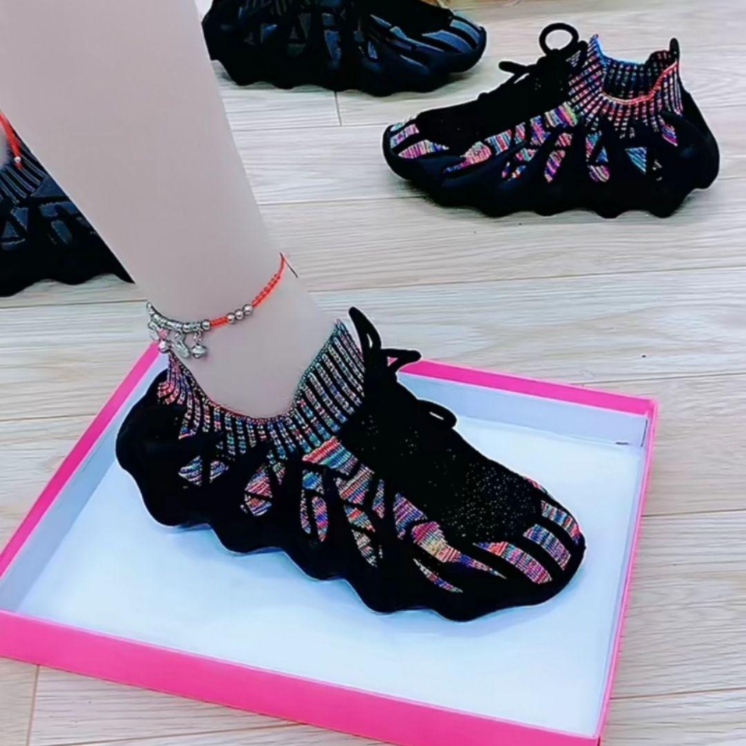 Octopus spring and autumn 22 new fly-woven shoes student sports dad shoes couple socks shoes 35