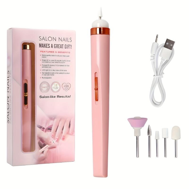 Electric Nail Polishing Machine Rechargeable Portable Nail Grinder Low Noise Professional Manicure Pedicure Set
